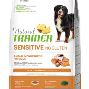 Natural trainer dog adult medium / maxi sensitive salmon glutenvrij 12 KG
