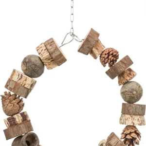 Trixie Ringschommel Hout / Dennenappels Naturel 18X18 CM